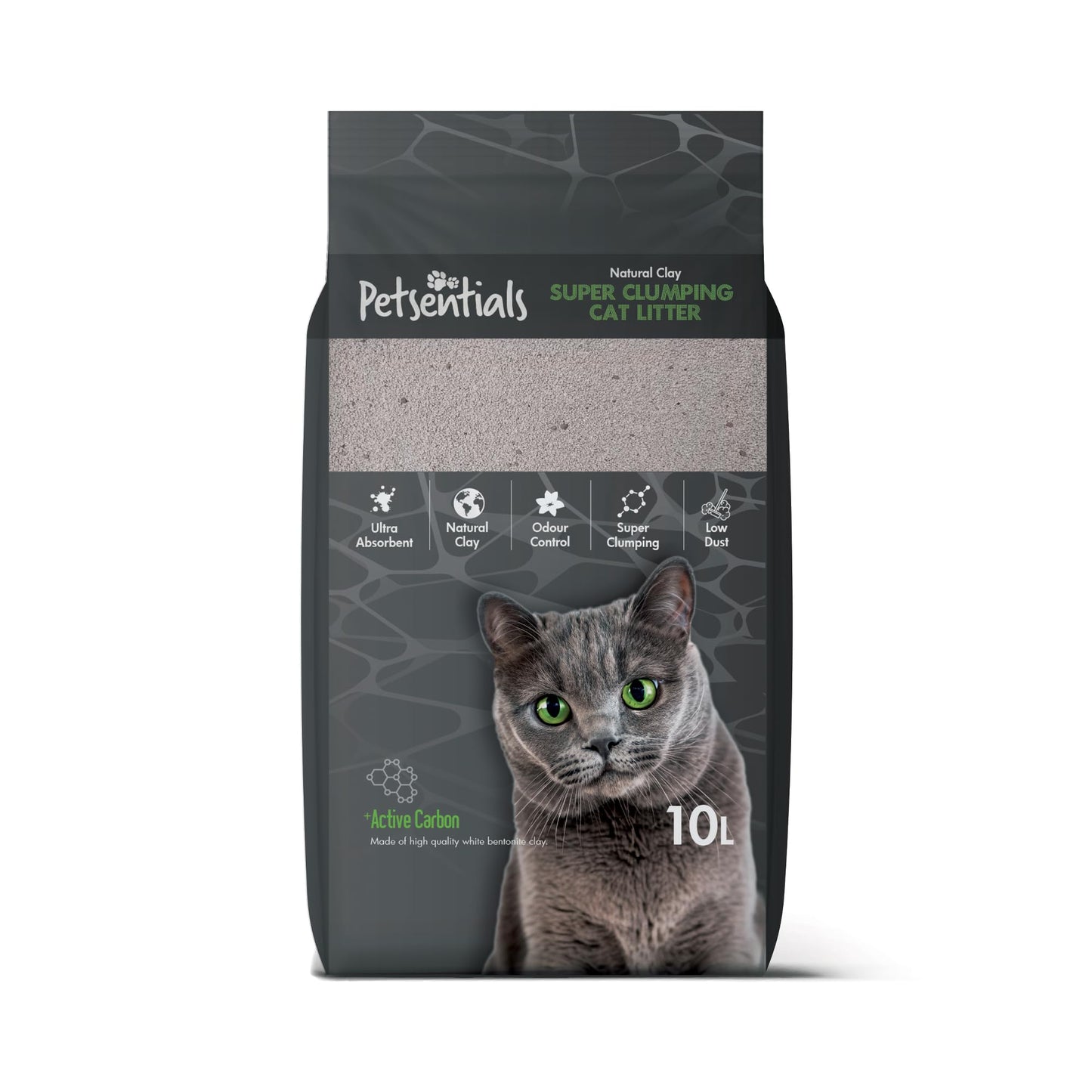 Petsentials Super Clumping Cat Litter With Activated Carbon 10L product image