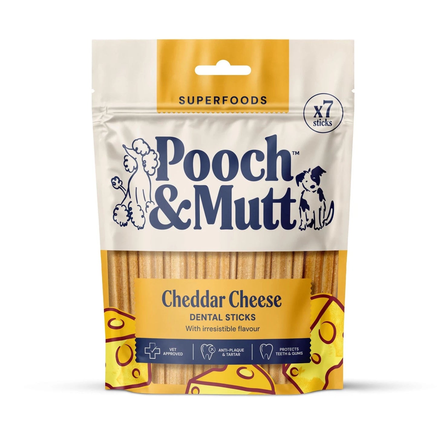 Pooch & Mutt Dental Sticks Cheddar Cheese 251g product image