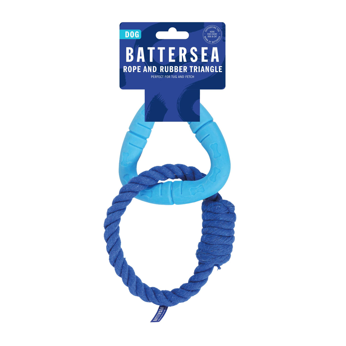 Rosewood Battersea Rope & Rubber Triangle Tug Toy product image