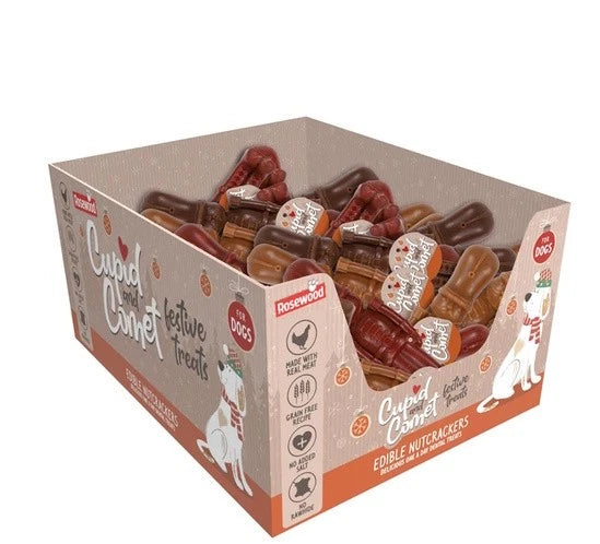 Rosewood Cupid & Comet Edible Nutcracker Dog Chews product image