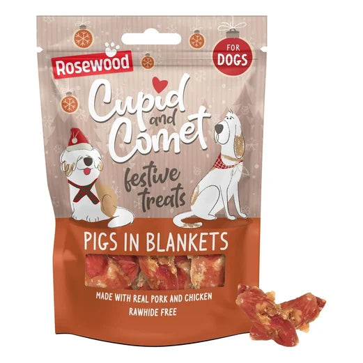 Rosewood Cupid & Comet Pigs in Blankets Dog Treats 320g product image