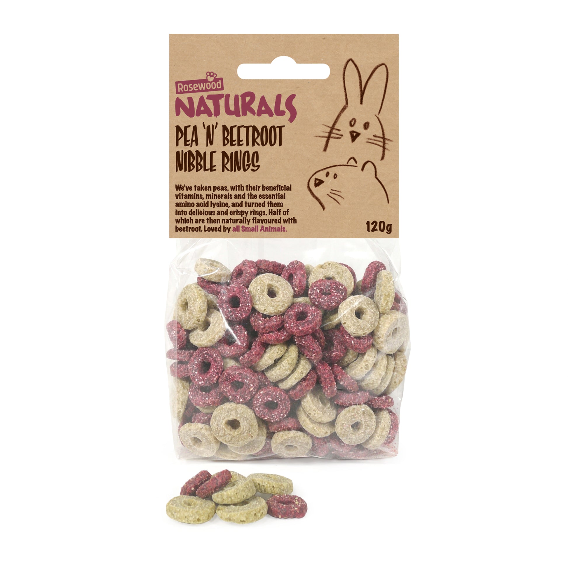 Rosewood Naturals Pea N Beetroot Nibble Rings 120g product image
