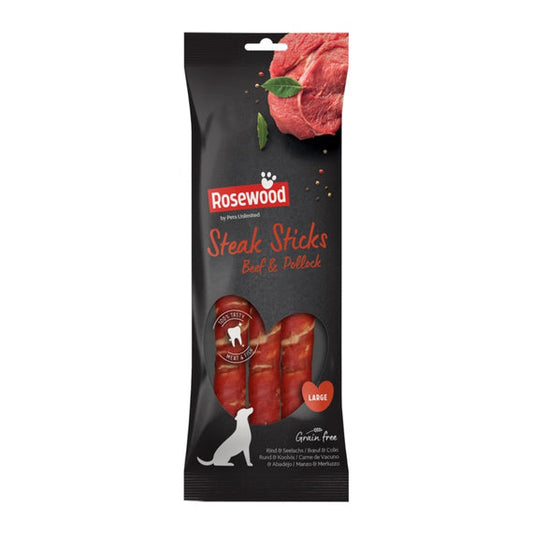 Rosewood Naturefood Steak Sticks Beef Large 3pc 240g product image