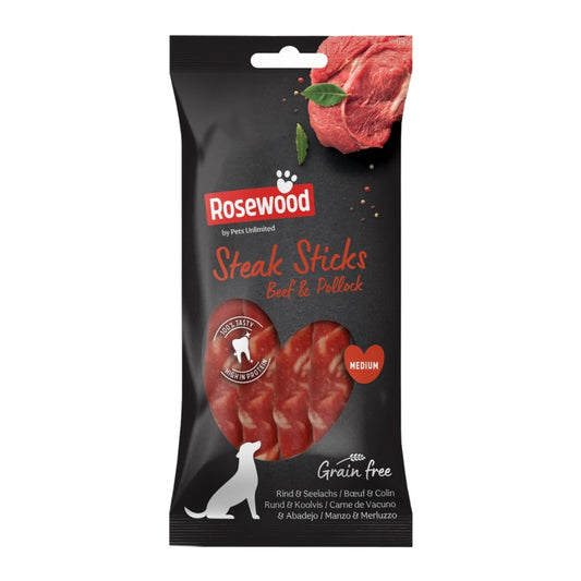 Rosewood Naturefood Steak Sticks Beef Medium 90g product image