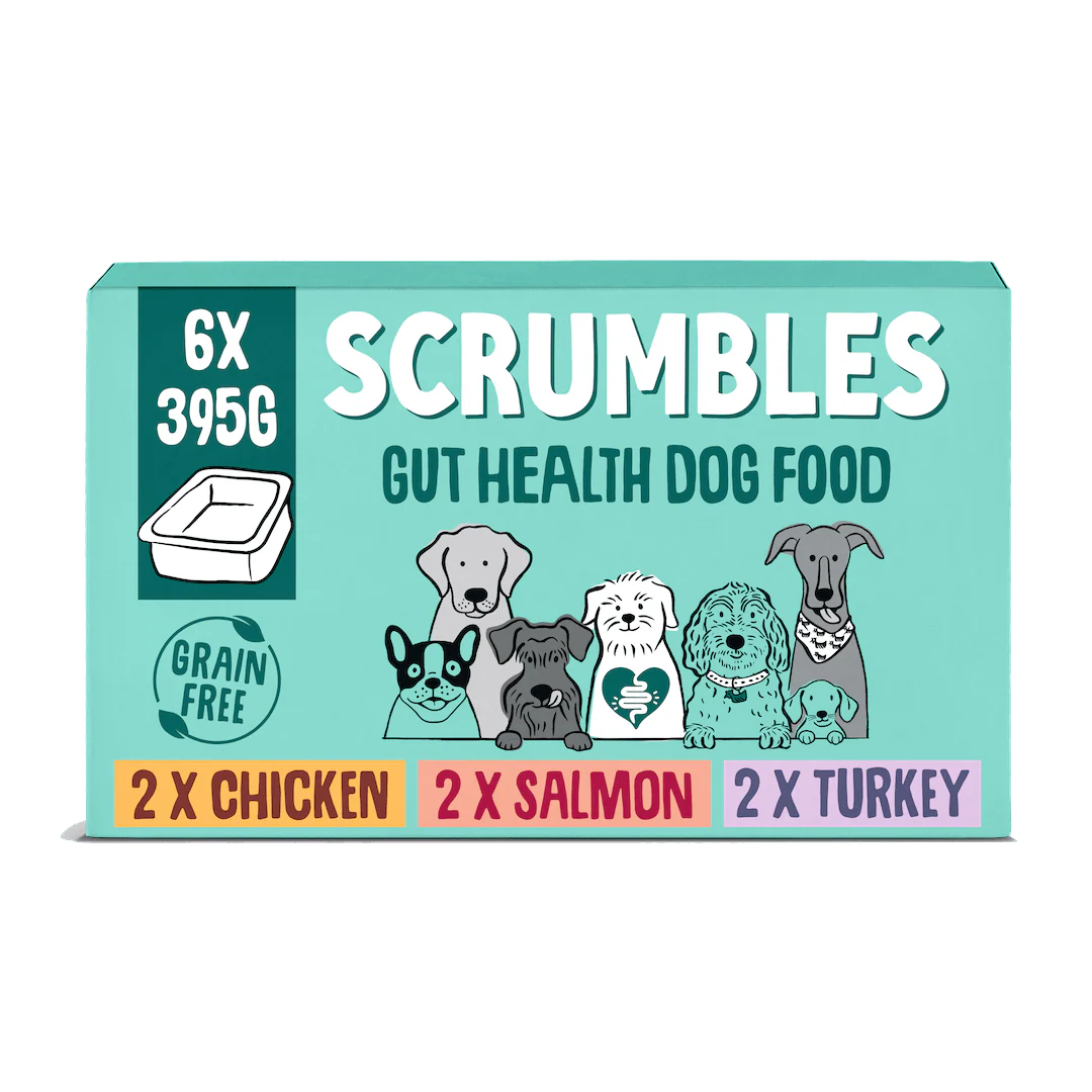 Scrumbles Wet Dog Food Chicken, Salmon, Turkey 6x395g product image