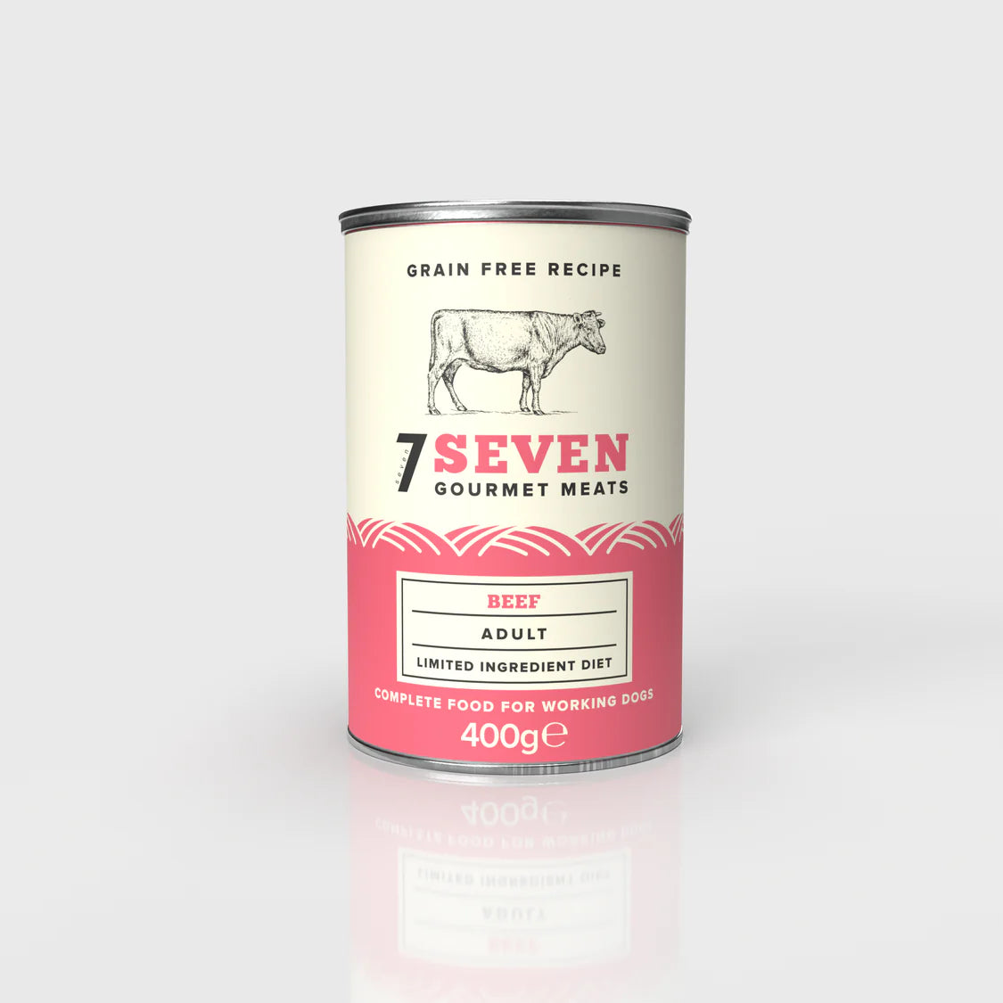 Seven Gourmet Meats Cans Adult Beef 400g product image