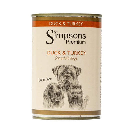 Simpsons Premium Duck & Turkey Grain Free Dog Can 400g product image