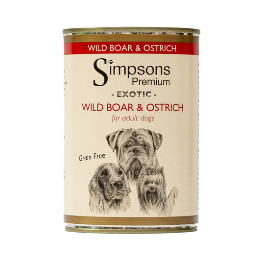 Simpsons Premium Exotic Wild Boar And Ostrich 400g product image