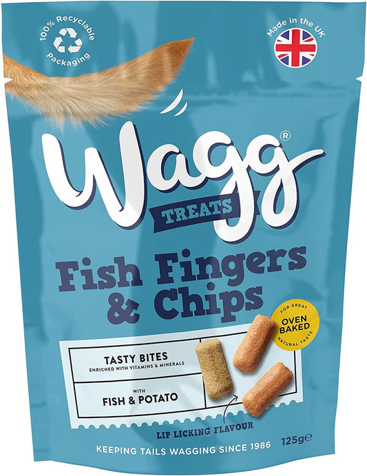 Wagg Treats Fish Fingers and Chips 125g product image