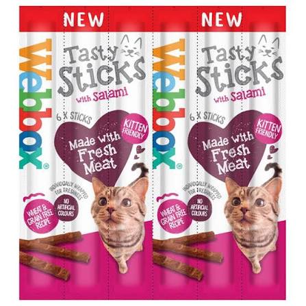 Webbox Cats Delight Tasty Sticks Salami Flavour 6 Pack product image