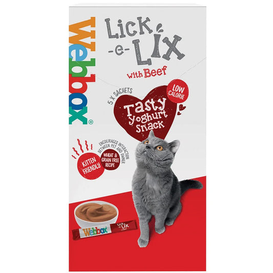 Webbox Cats Lick-E-Lix Beef 5 X 15G product image