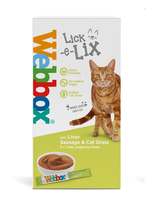 Webbox Cats Lick-E-Lix Liver Sausage & Cat Grass 5 X15g product image