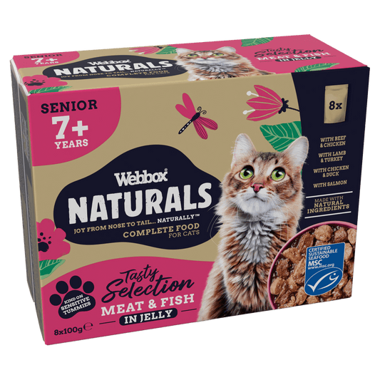 Webbox Naturals Senior Cat Mixed Jelly Selection 8x100g product image