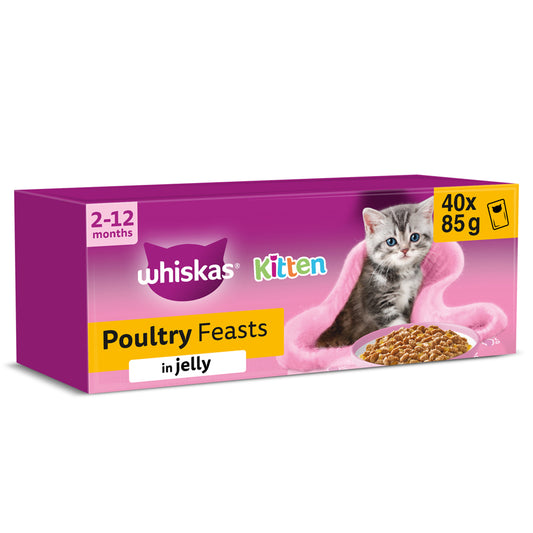 Whiskas Kitten 40 Pack Poultry Feasts In Jelly product image