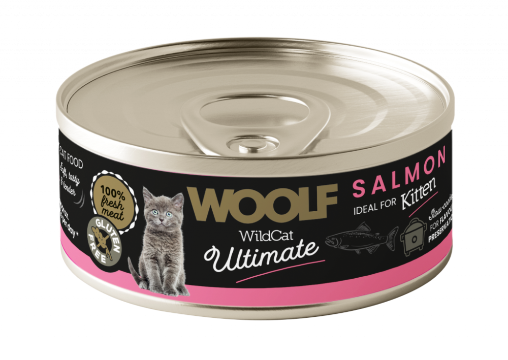 Woolf Canned Catfood - Kitten Salmon Pate product image