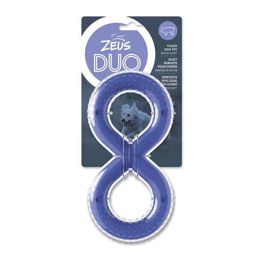 Zeus DUO Figure-8 Tug – Bacon Scent – Purple – 20cm product image